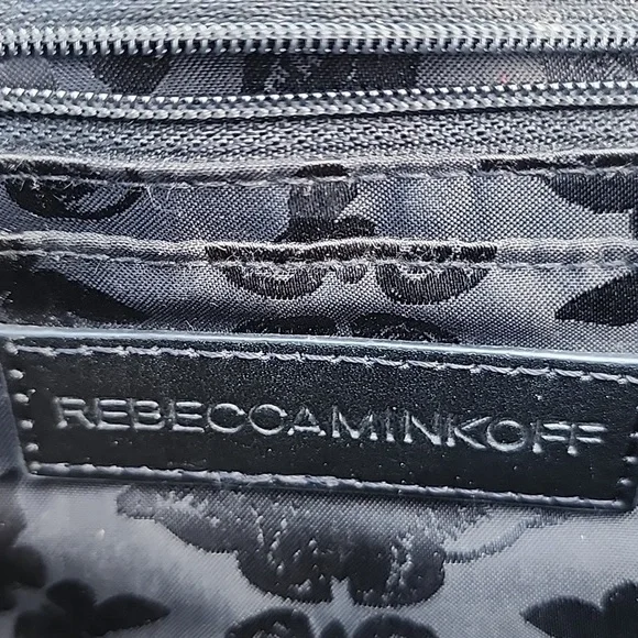 Rebecca Minkoff Love Chevron Quilt Black Leather Crossbody Bag - Picture 14 of 14